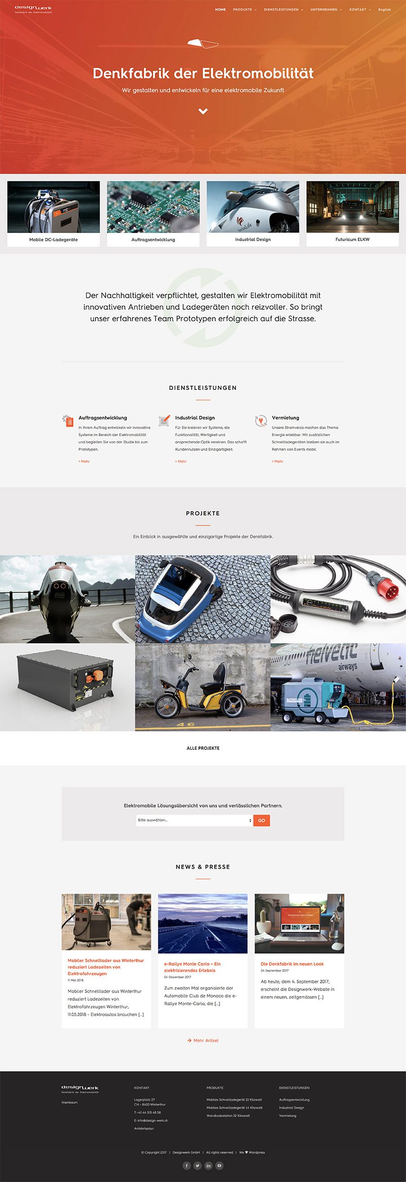 Screenshot der Website von Designwerk GmbH